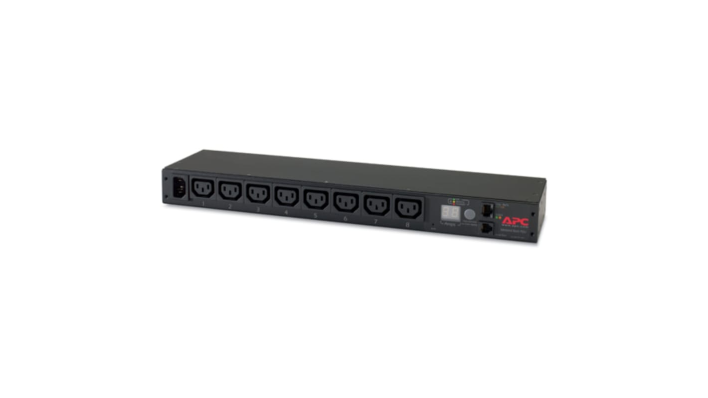 APC IEC C13 8 Gang Power Distribution Unit, 1.98m Cable, 12A, 230 V
