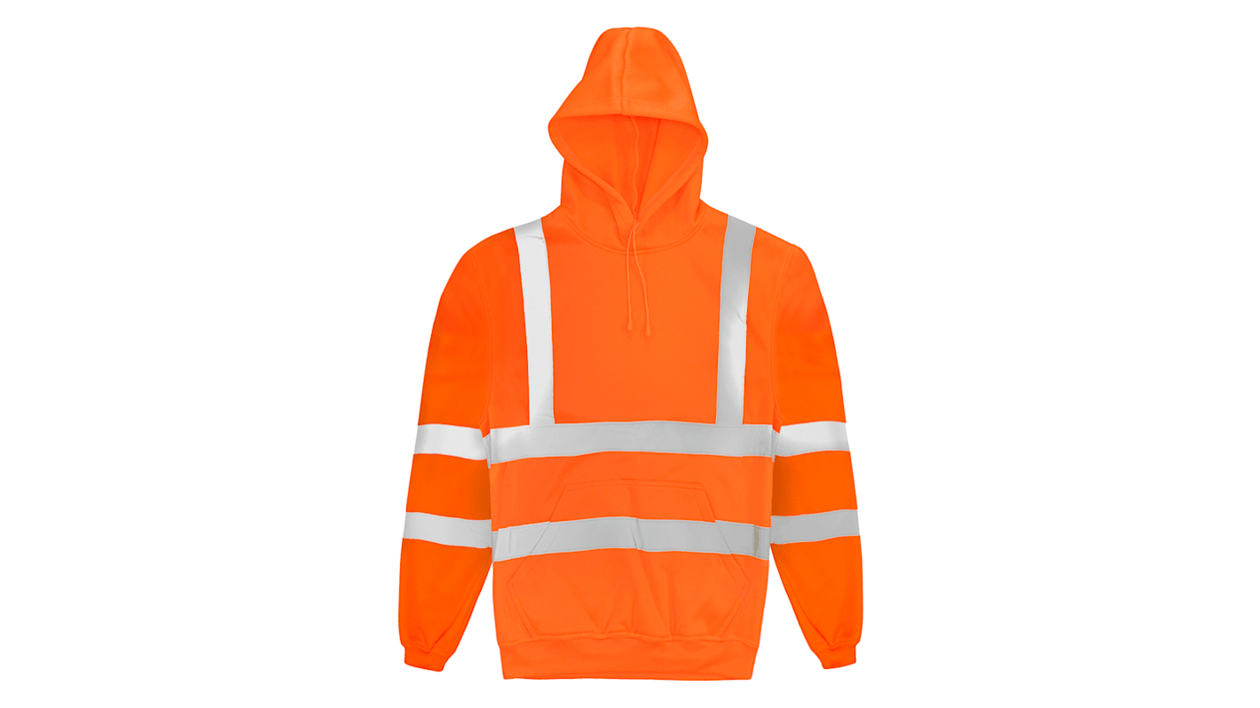 Sudadera con capucha de alta visibilidad Orbit International de color Naranja, talla XXL