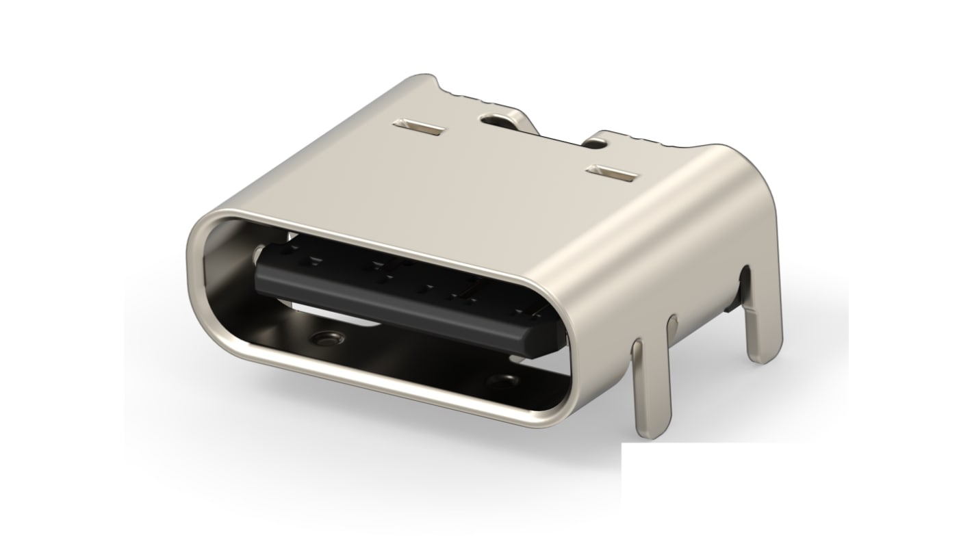 Connettore USB tipo C 2.0 TE Connectivity femmina, Montaggio superiore