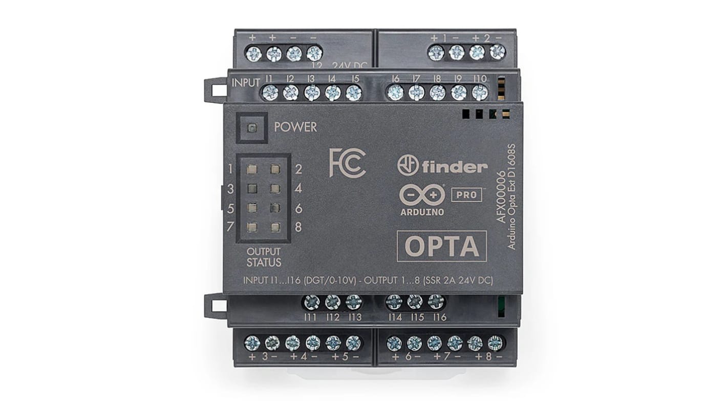Arduino 扩展板, Pro Opta® 数字扩展分机 D1608S（带固态继电器）, R7FA4M1AB3CFM处理器, 1版