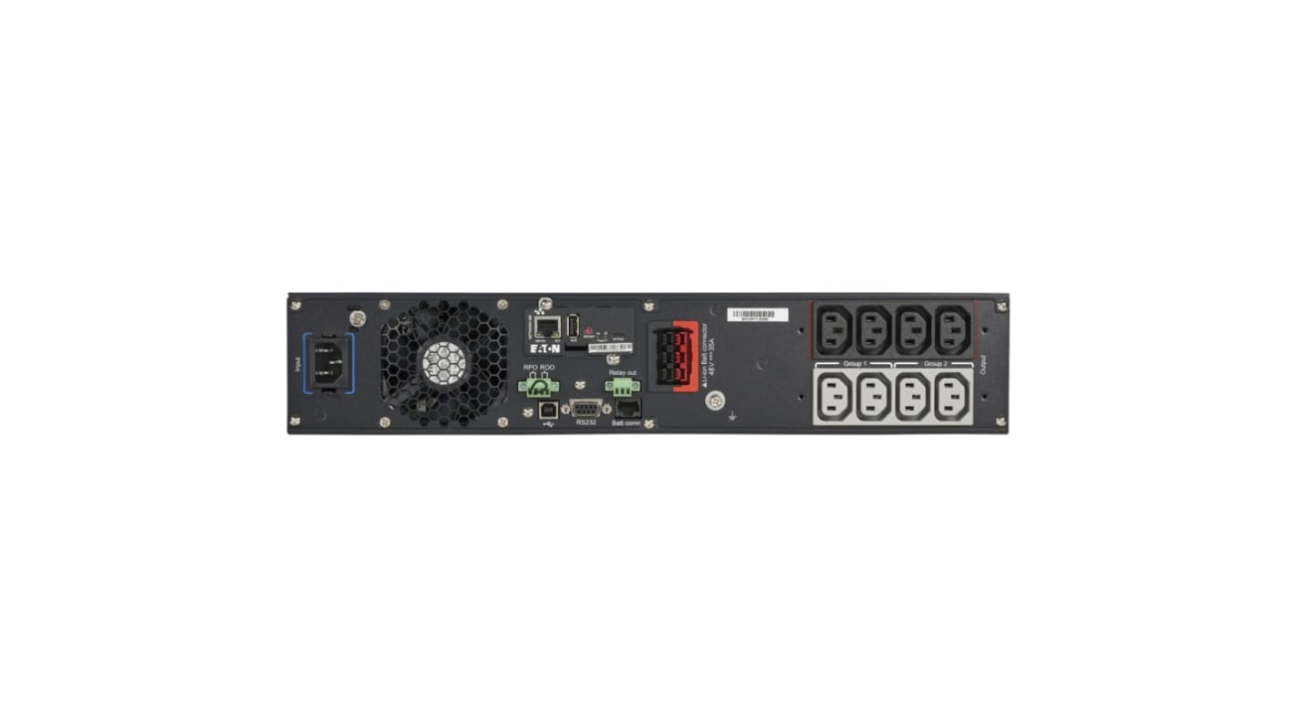 Eaton 1500VA UPS电源, 1.5kW, 276V输出, 240V输入, 机架安装, 9PX1500IRTN-L
