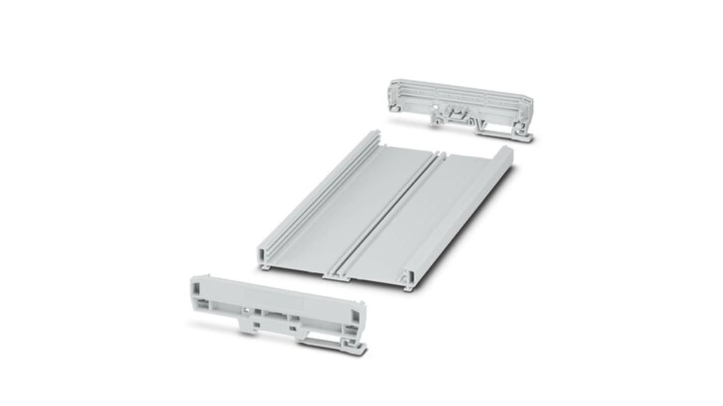 Caja para carril DIN Phoenix Contact serie UM-BASIC, de PVC, 253.8 x 142.3 x 39.45mm