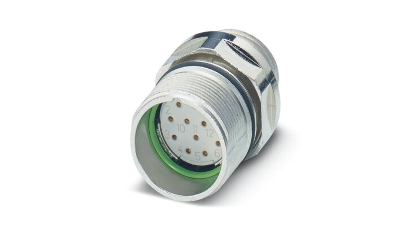 Phoenix Contact Circular Connector, 17 Contacts, Front Mount, M23 Connector, Socket, Female, IP67, CA Series