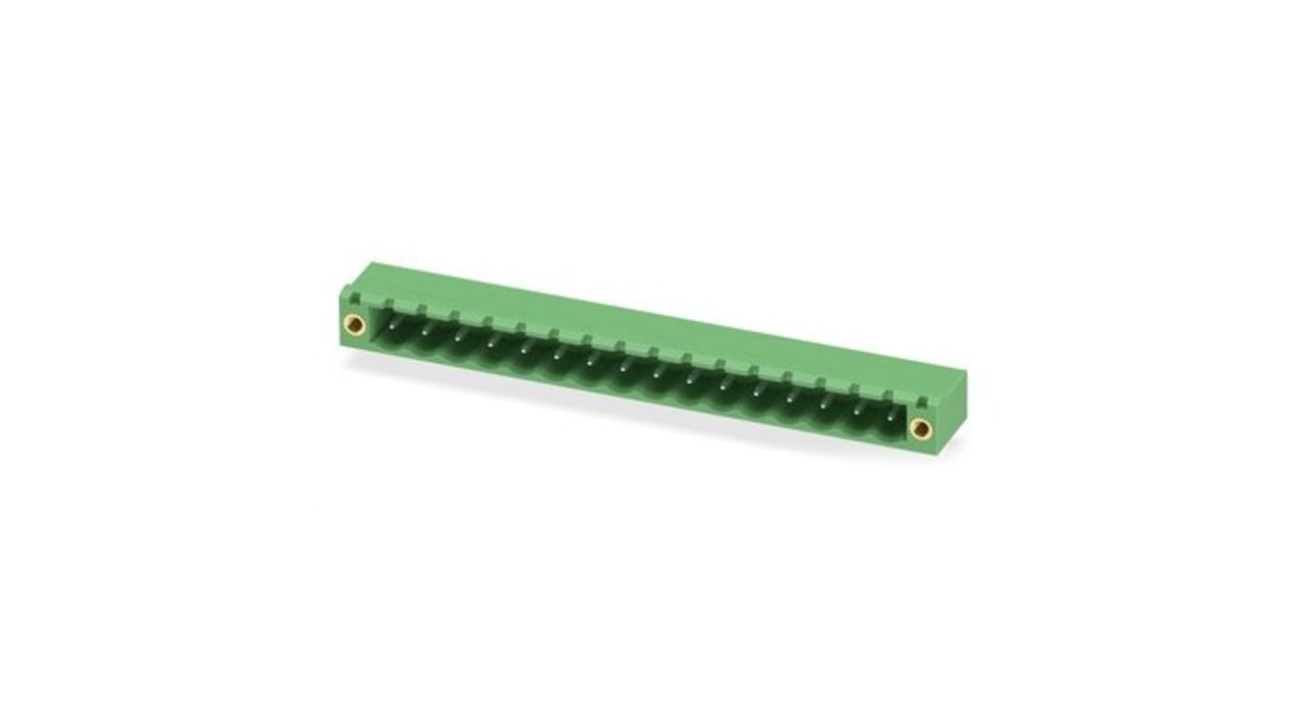 Conector macho para PCB Phoenix Contact serie MSTB de 16 vías, 1 fila, paso 5.08mm, Soldadura por ola