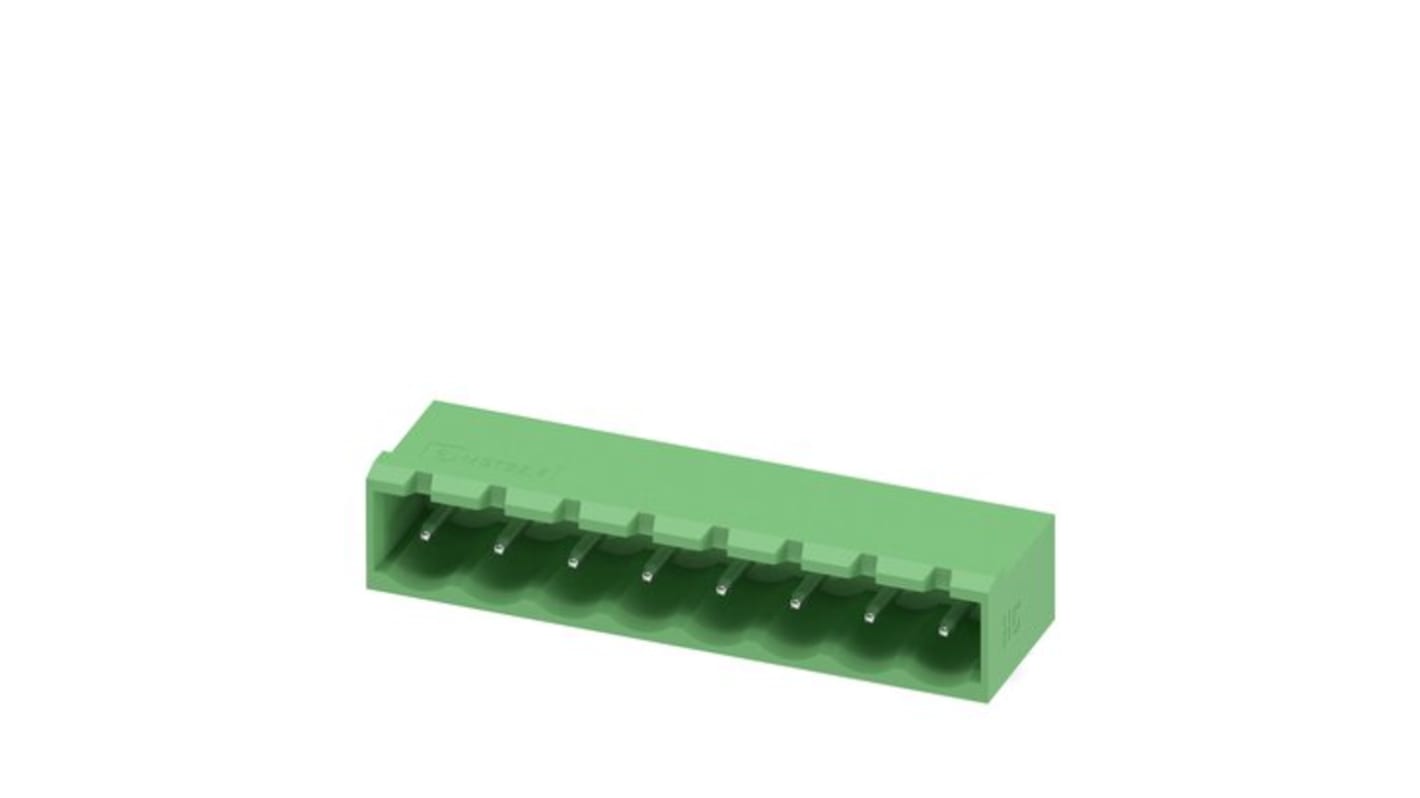 Conector macho para PCB Phoenix Contact serie MSTBA de 8 vías, 1 fila, paso 5.08mm, Soldadura por ola