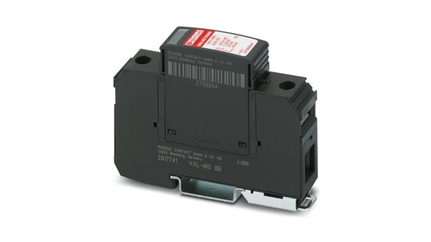 Phoenix Contact, VAL Surge Arrester 275 V ac Maximum Voltage Rating 80A Maximum Surge Current Surge Suppressor
