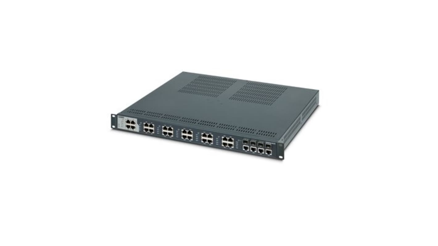 Phoenix Contact 24口工业以太网交换机, 10/100Mbit/s, 48V 直流, 机架安装安装, FL SWITCH系列