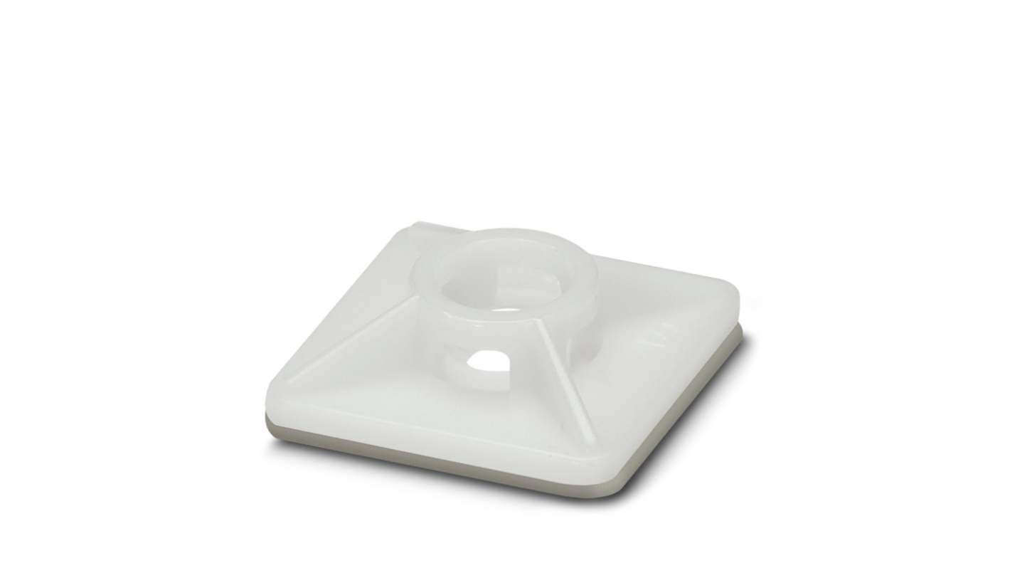 Fermacavi Phoenix Contact, col. Chiaro, autoadesivo, 19mm x 19 mm, Ø fissaggio 4mm