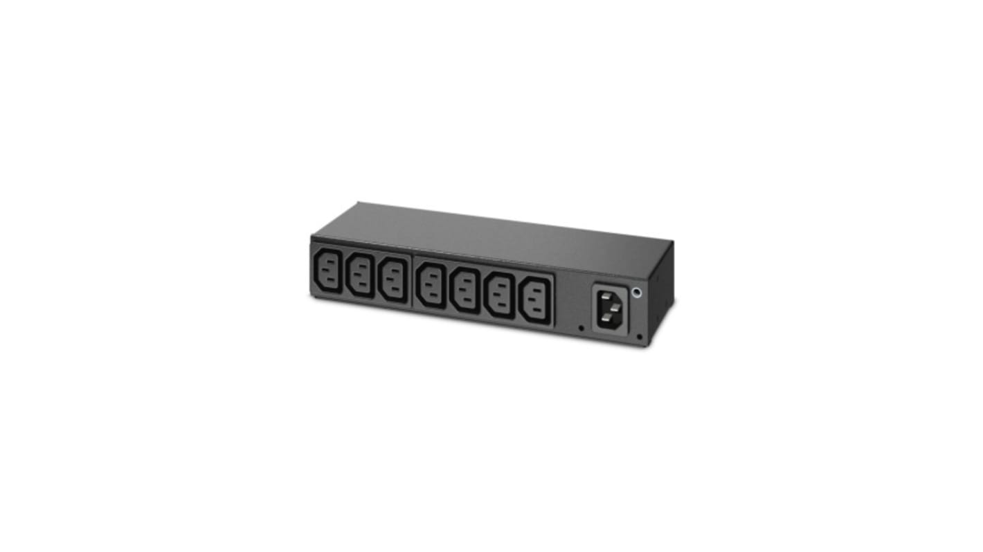 APC 8位电源分配器, 240 V, 12A, IEC C13, IEC 60320 C14, 机架安装