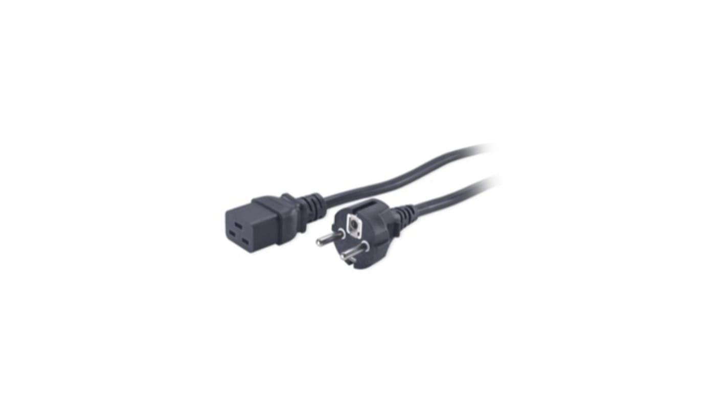 APC Straight CEE 7/16 Plug to Straight IEC C19 Socket Power Cord, 2.5m