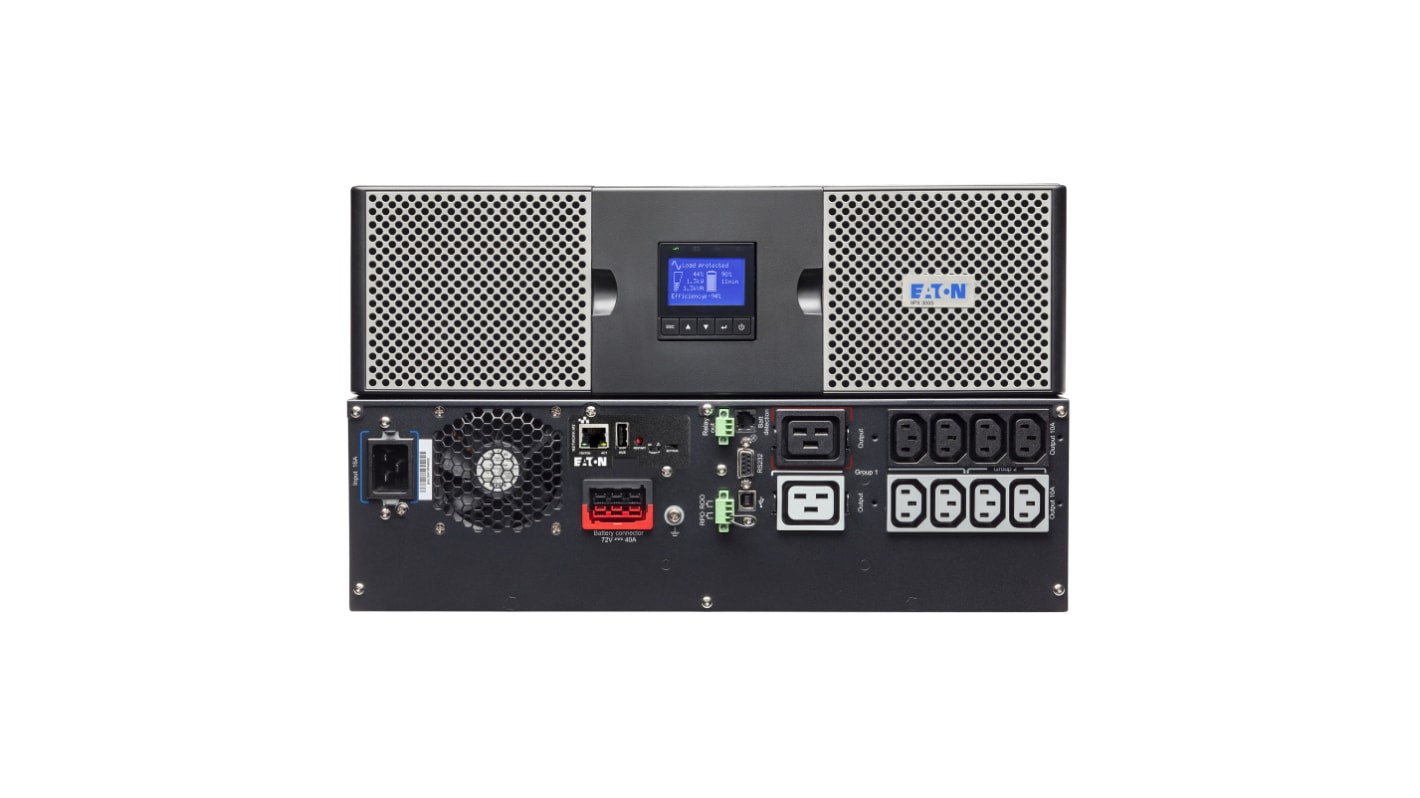 Eaton 176 → 276V Input Rack Mount Uninterruptible Power Supply, 3000VA (3kW), 9PX