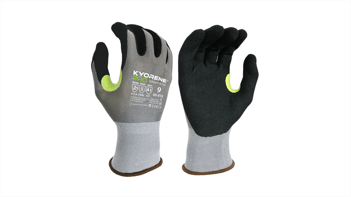 Gants de manutention KYORENE 00-810, Taille 9, Manutention générale, 12 Paires, Gris
