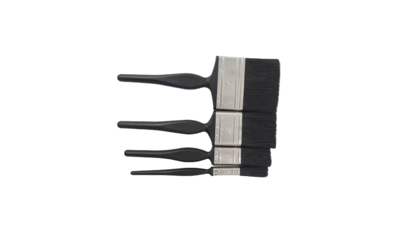 RS PRO 12.5 mm, 25 mm, 50 mm, 75 mm Synthetic Paint Brush with Flat Bristles