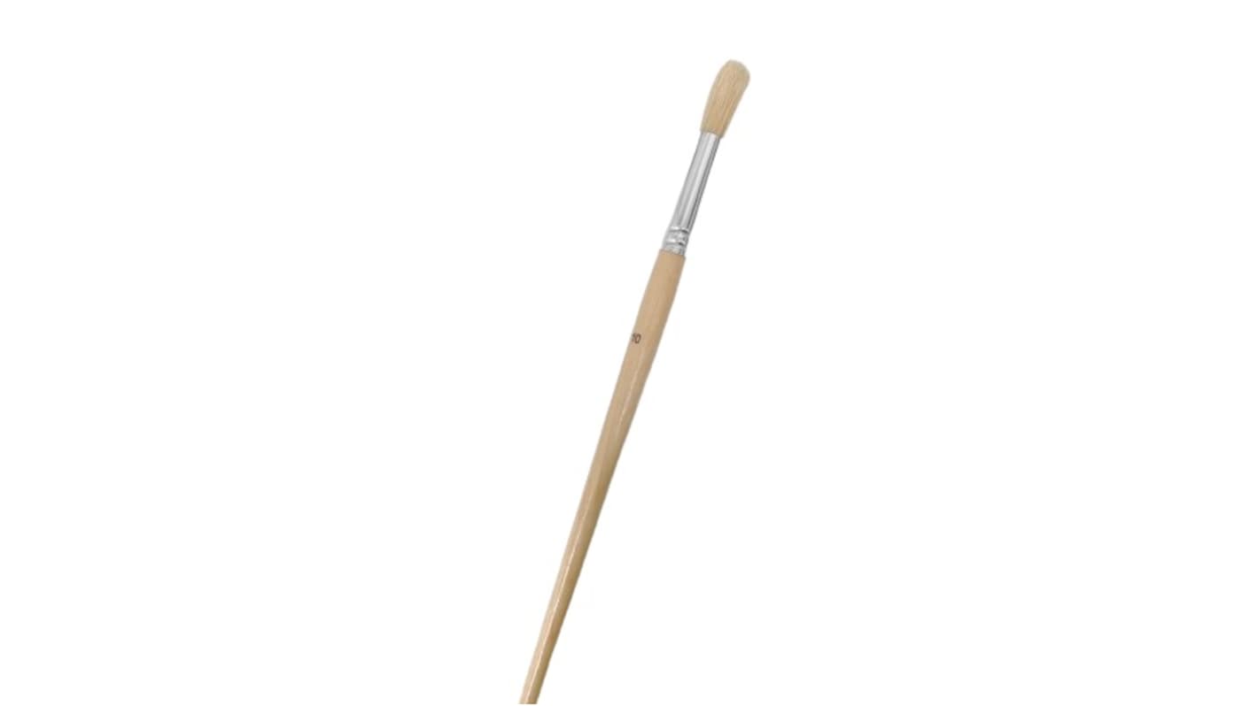 RS PRO Thin 12mm Fibre Paint Brush with Round Bristles