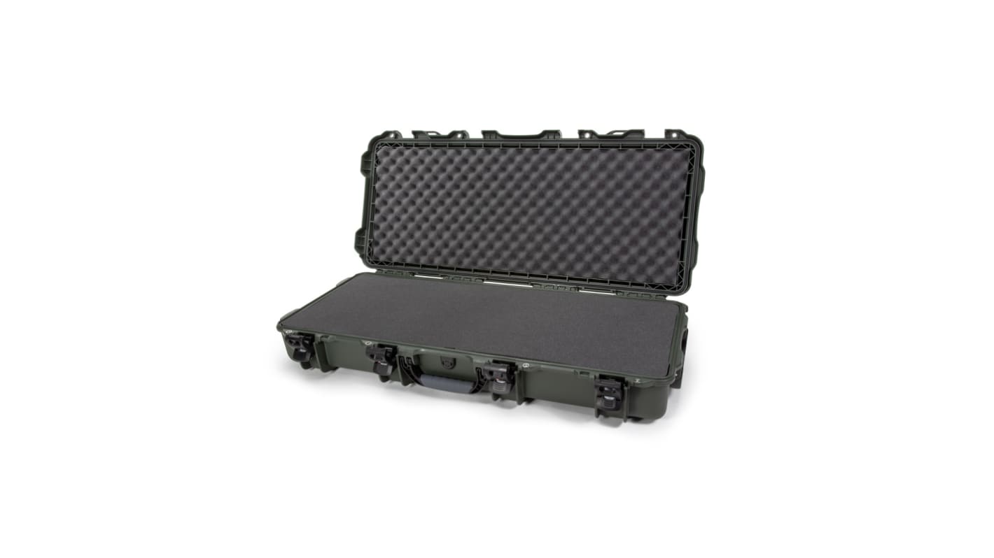 Nanuk 树脂外壳, 带脚轮, 防水, IP67, 外部1010 x 440 x 168mm, 内部930 x 368 x 152mm, 带锁, 橄榄绿, Nanuk 985系列