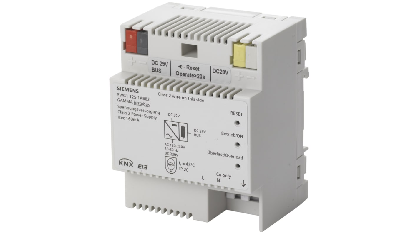 Alimentatore a montaggio su guida DIN Siemens, 24V cc, 160mA, 120-230V ca, 24VA