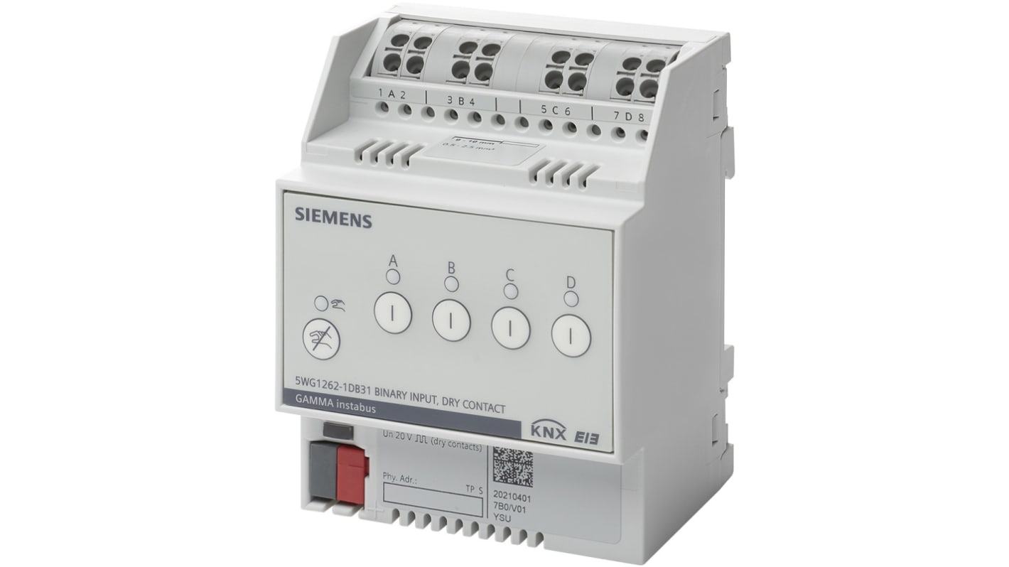 Moduł wejścia Siemens Wejście binarne N 262 Knx Systems 5WG1262-1DB31