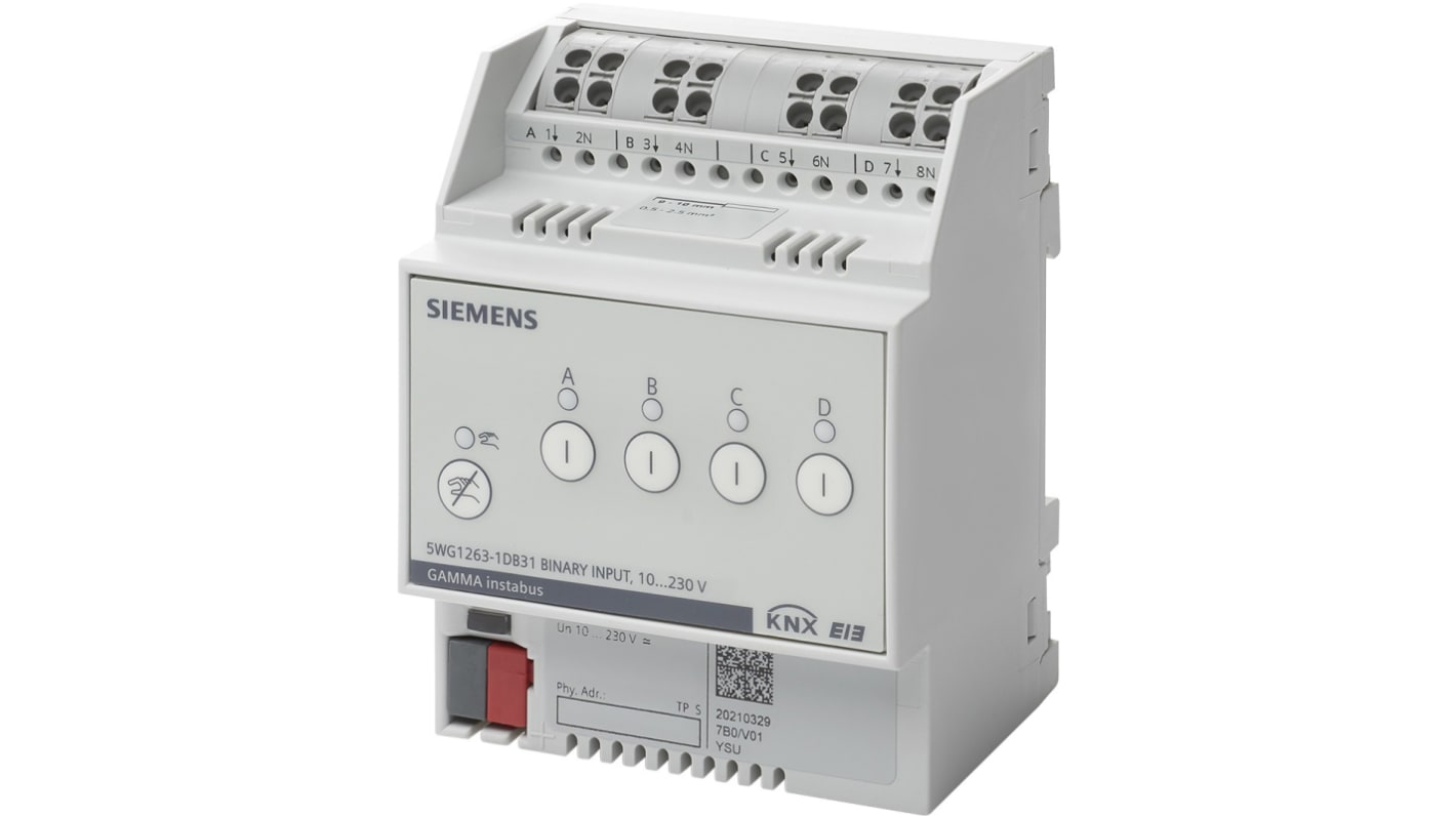 Siemens N 263 Binäreingang für Knx Systeme, 4 x Digital Eingang Gamma Instabus 24 VDC