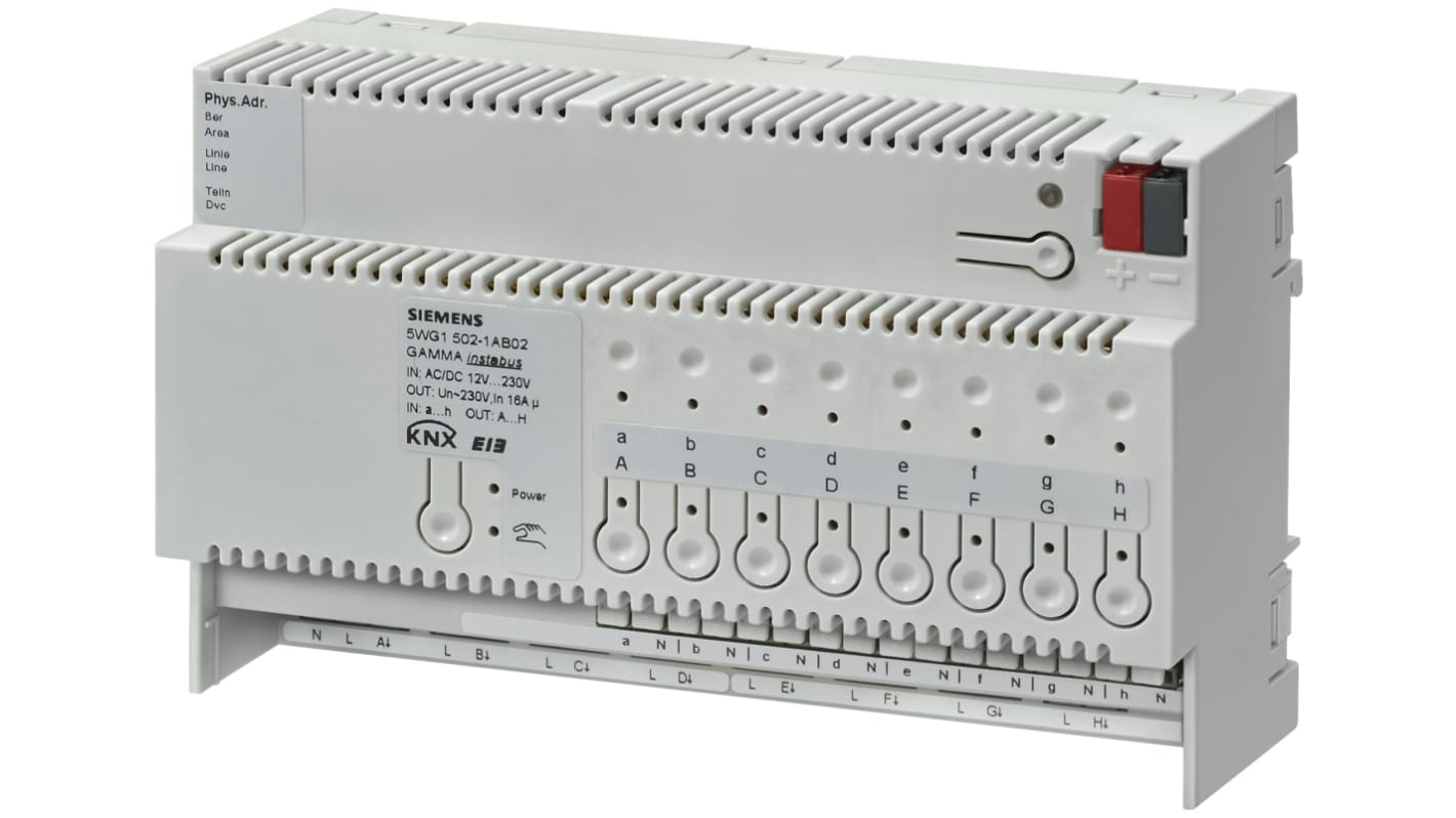 Siemens N 502 Series Adapter for Use with Gamma Instabus, AC/DC, Relay, 12 → 230 V ac/dc