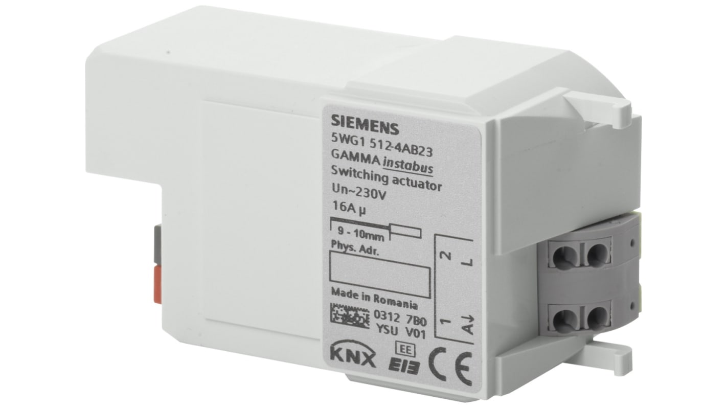 Siemens RL 512 Series Adapter for Use with Ap 118 Control Module Box Or Ap 641 Room Control Box, Relay, 230 V ac