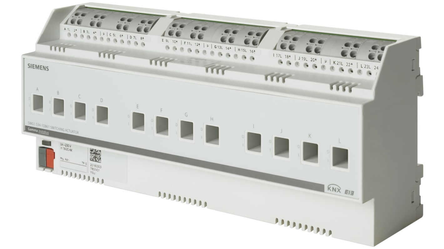 Siemens N 532 Schalter-Betätigungselement / 12 x Gamma Instabus Bistabiler Relaiskontakt Ausgang 230 V AC