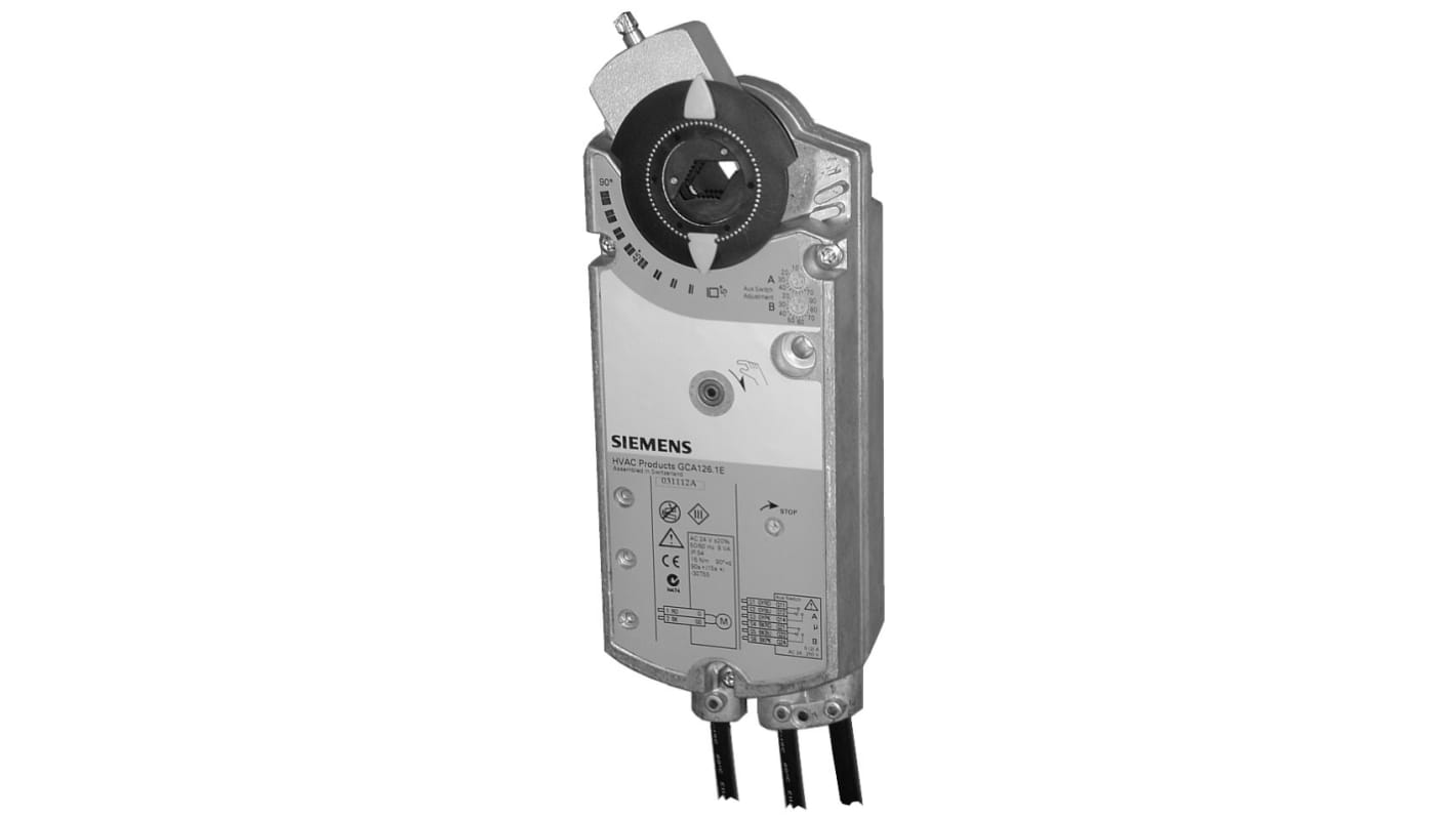 Siemens GCA326 Series Single Acting with Return Spring Action Rotary Actuator, 90° Rotary Angle