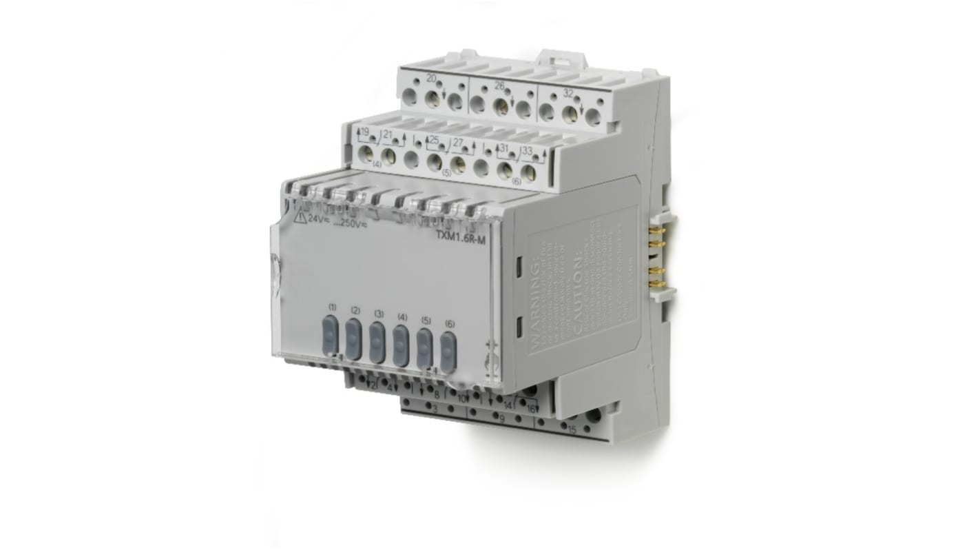 Módulo de salida Siemens TXM1, 24 V CC, 6 salidas tipo Relé