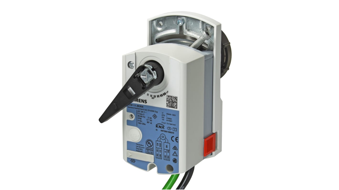 Attuatore valvola Elettrico Siemens, 6 porte, 24 V c.a., 2.5W, apertura in 150s max, chiusura in 150s max