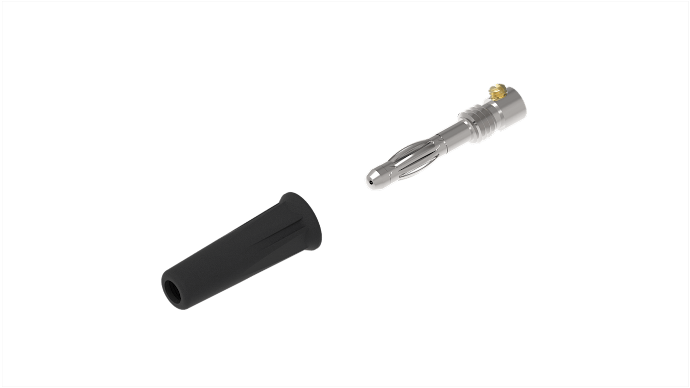Connettore a banana Electro PJP, Maschio, Nero, 36A, 4 mm