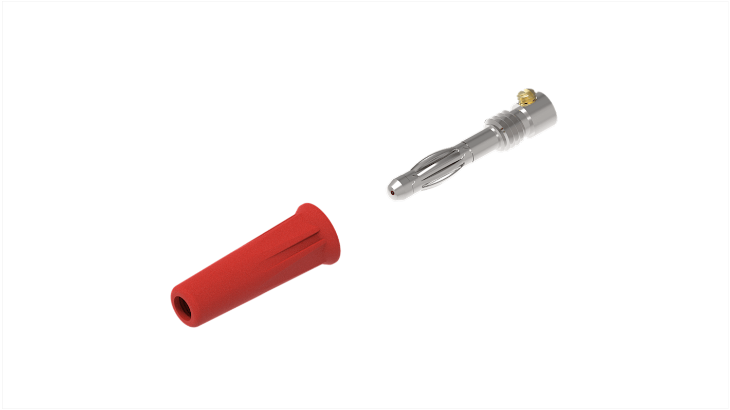 Connettore a banana Electro PJP, Maschio, Rosso, 36A, 4 mm