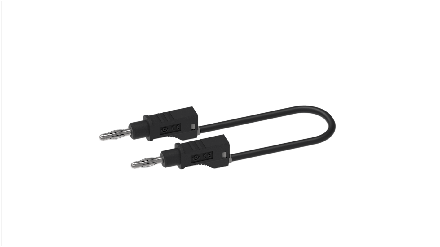 Electro PJP Plug, 12A, 30/60V ac/dc, Black, 200mm Lead Length