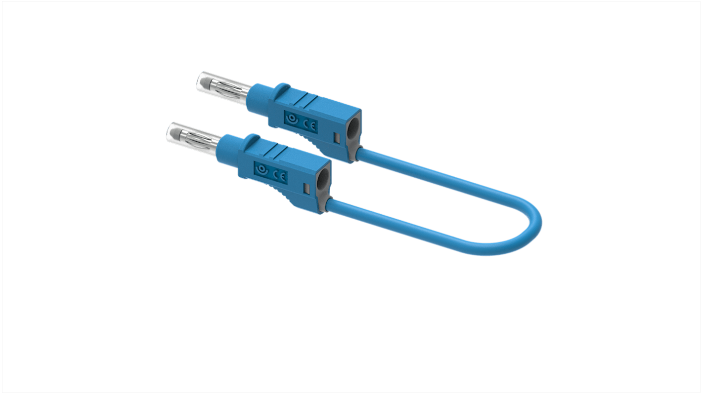 Plug, 12A, 600V, Blue, 100mm Lead Length