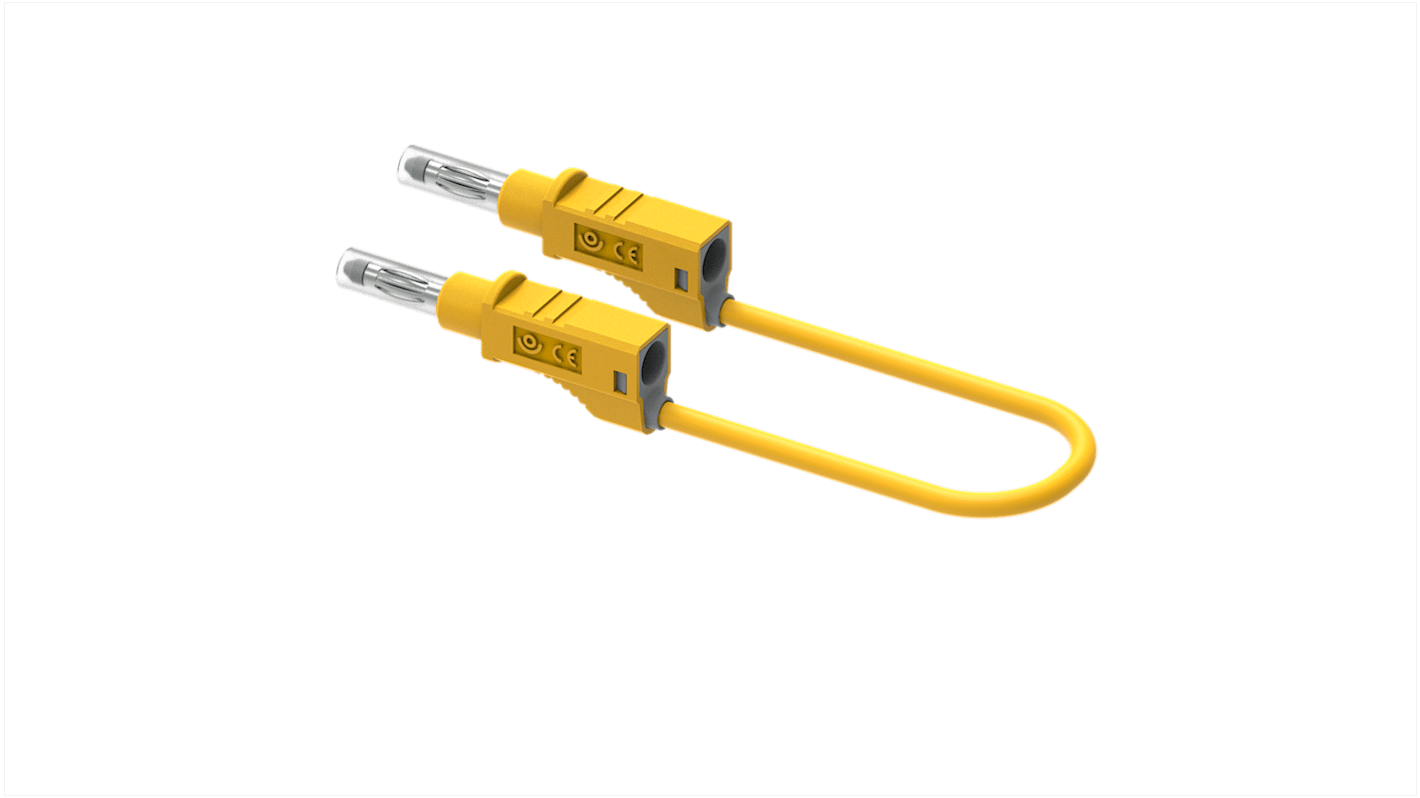 Plug, 12A, 600V, Yellow, 200mm Lead Length