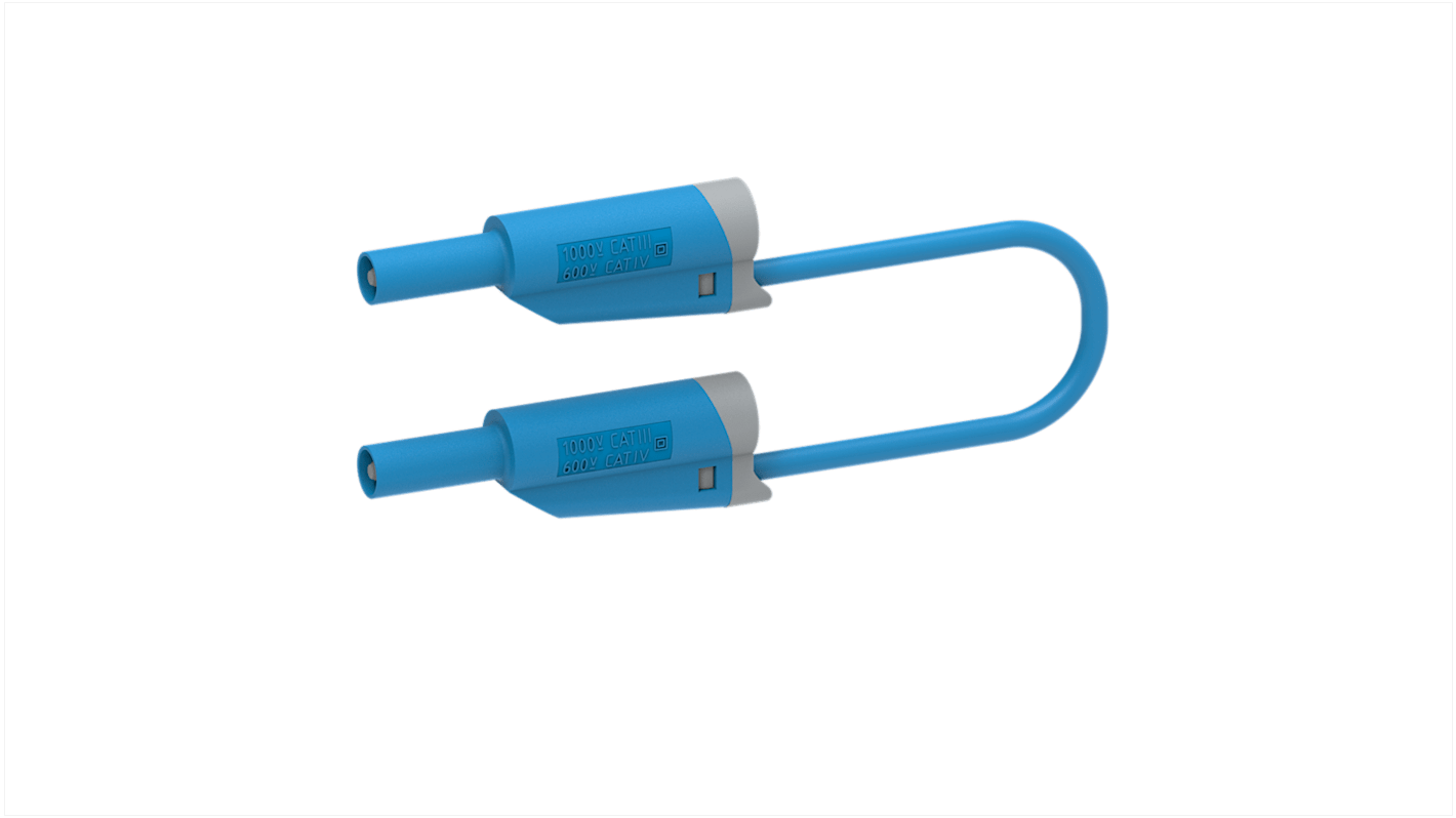 Plug, 12A, 1kV, Blue, 200mm Lead Length