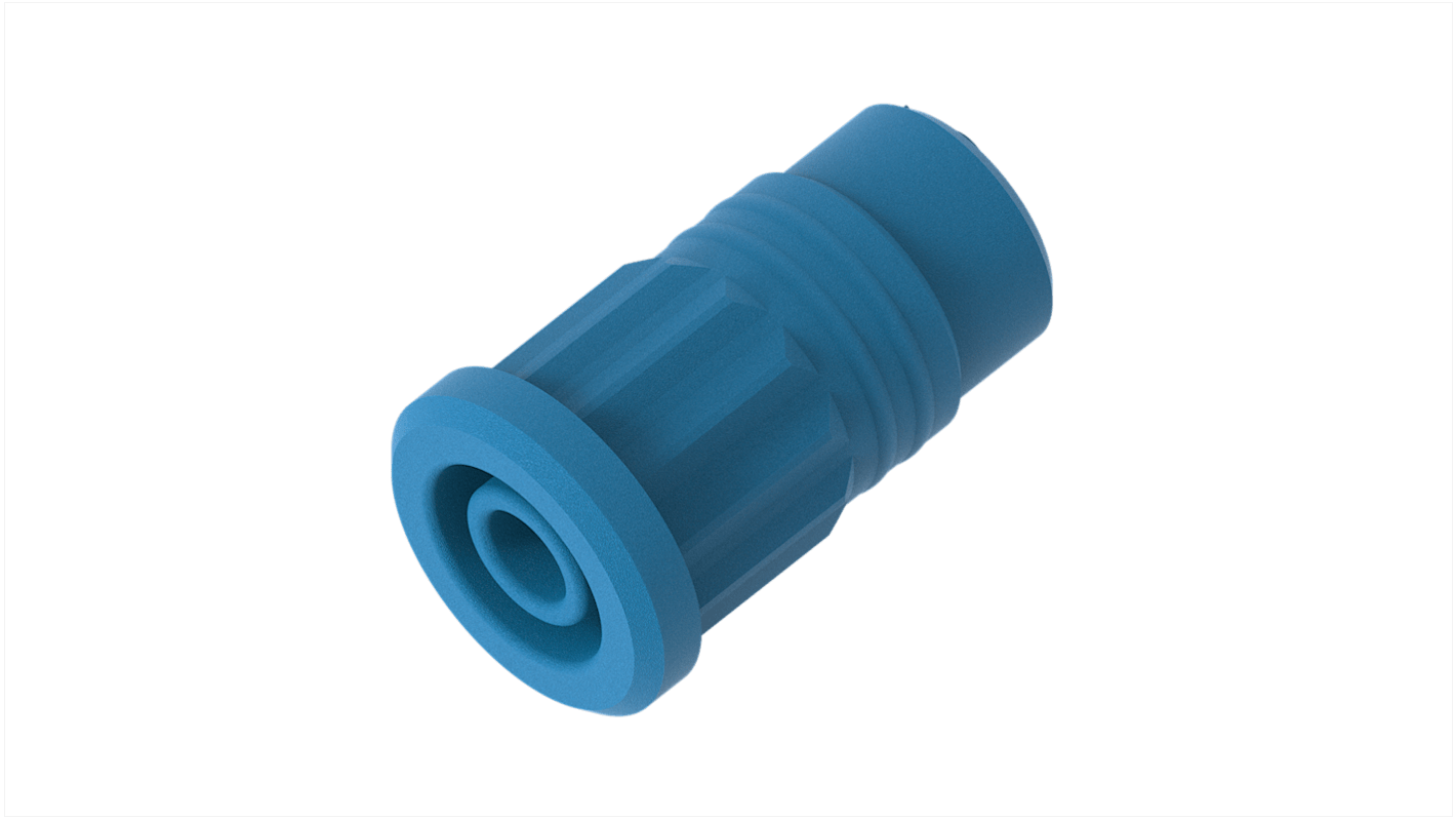 Electro PJP Blue Female Banana Socket, 4 mm Connector, Press Fit Termination, 36A, 1kV, Nickel Plating