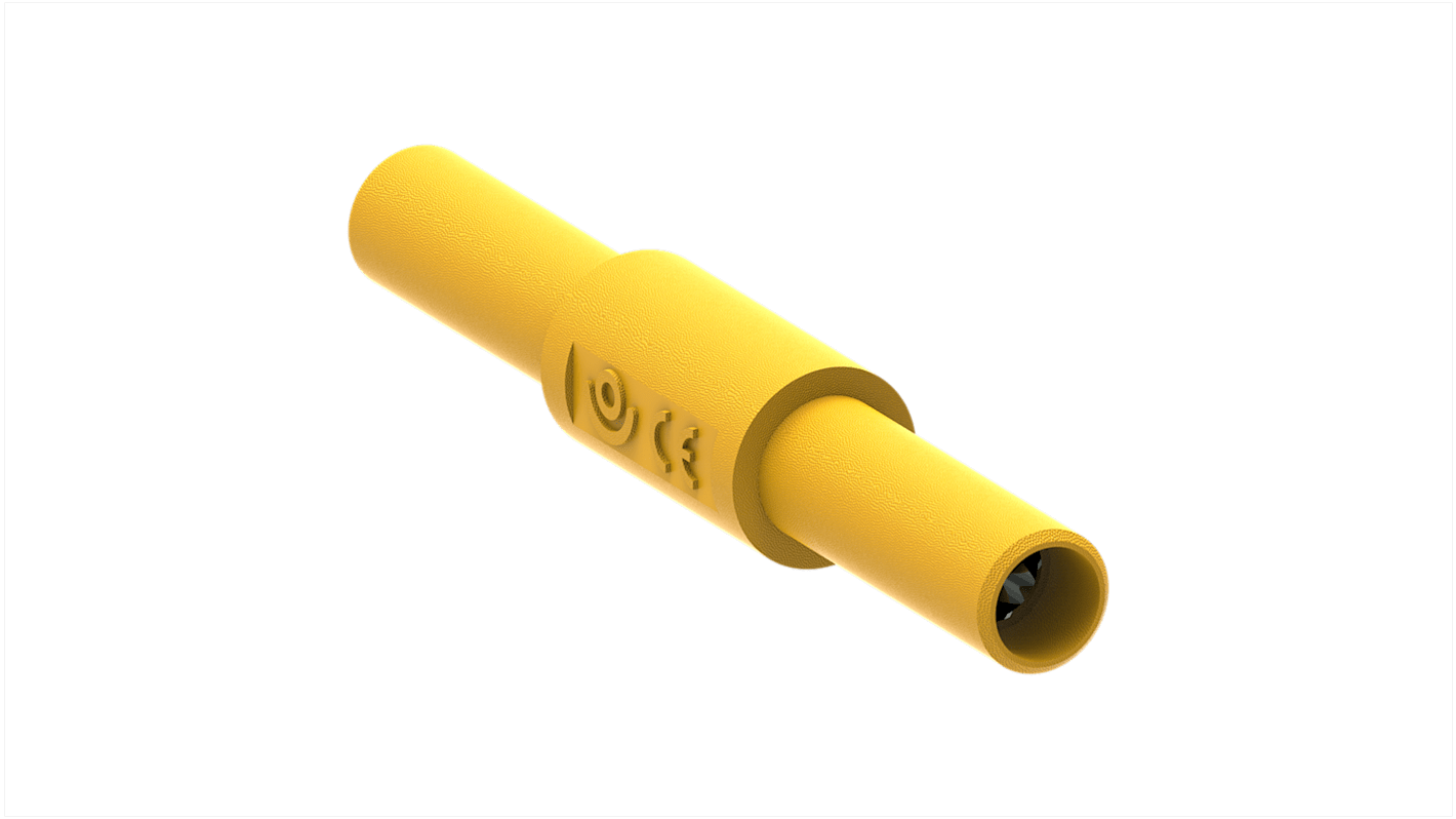 Electro PJP Yellow, Female to Female Banana adapter and Nickel Plated