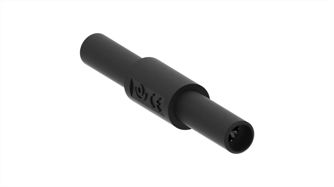 Electro PJP Black, Female to Female Banana adapter and Nickel Plated