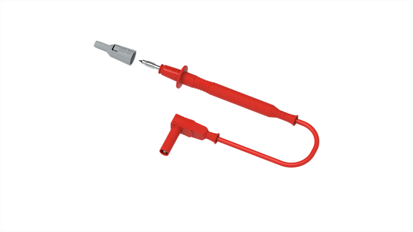 Electro PJP 4 mm Bananenstecker Rot, Kontakt vernickelt, 1kV / 36A Steck