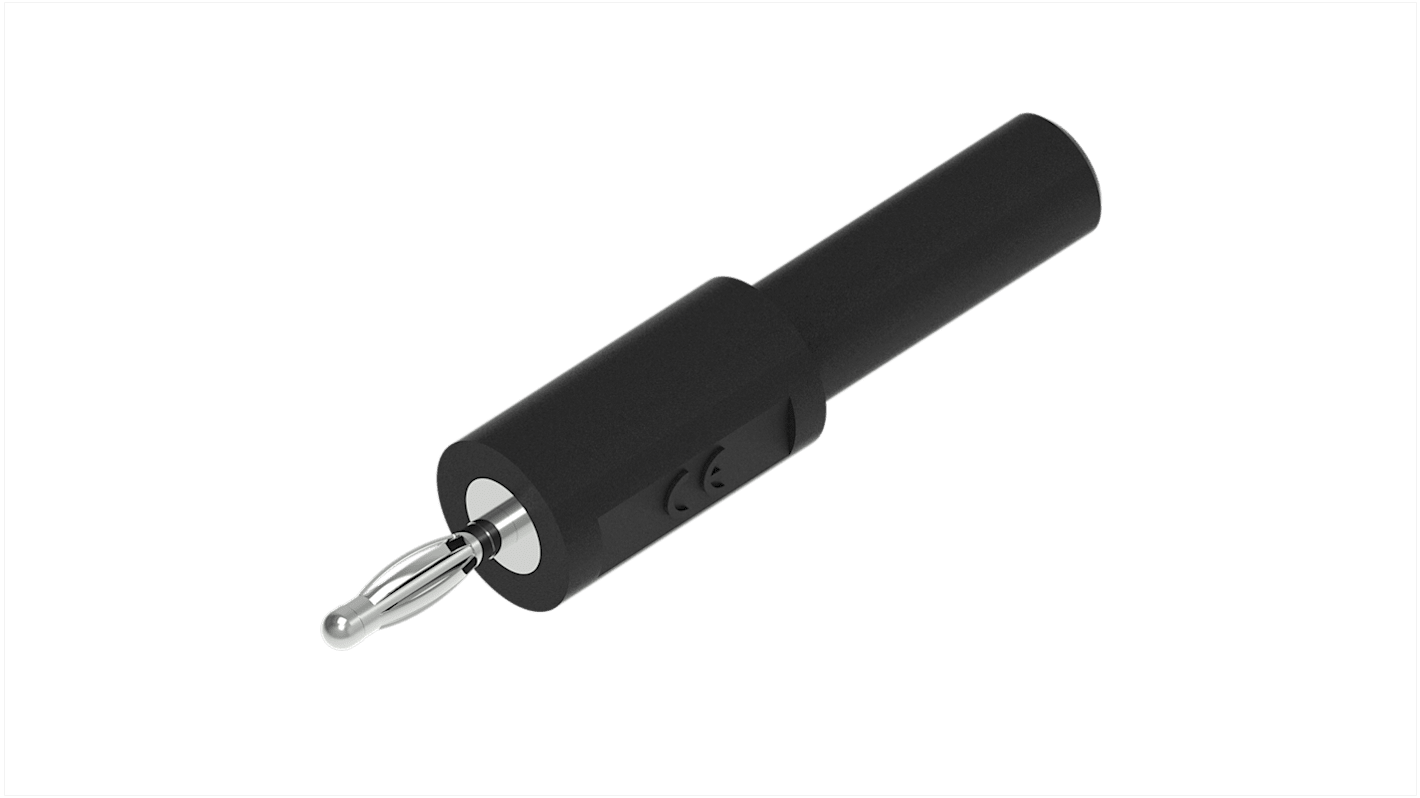 Electro PJP Black, Female to Male Banana adapter and Nickel Plated