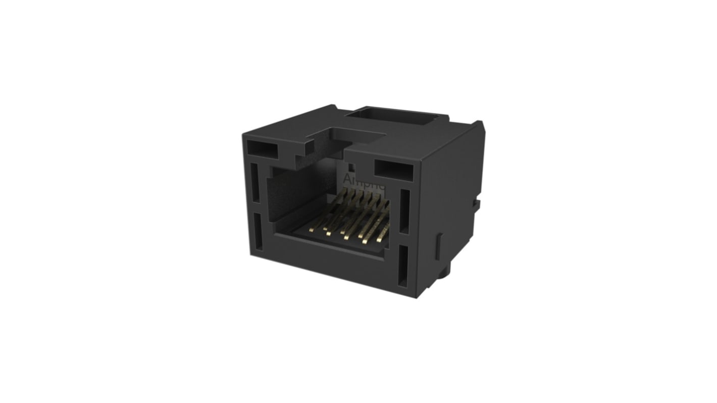 Amphenol Communications Solutions RJE3C18804 Cat.6a Ethernet-Steckverbinder Buchse, 1-Port 8-polig Ungeschirmt, SMD