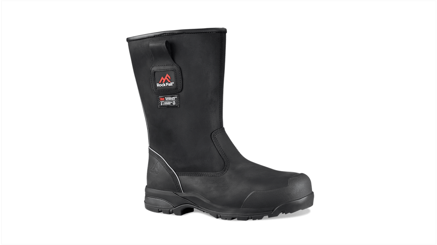 Rockfall RF040, Unisex, Sicherheitsstiefel Schwarz mit Glasfaser-Schutzkappe , Größe 43 / UK 9