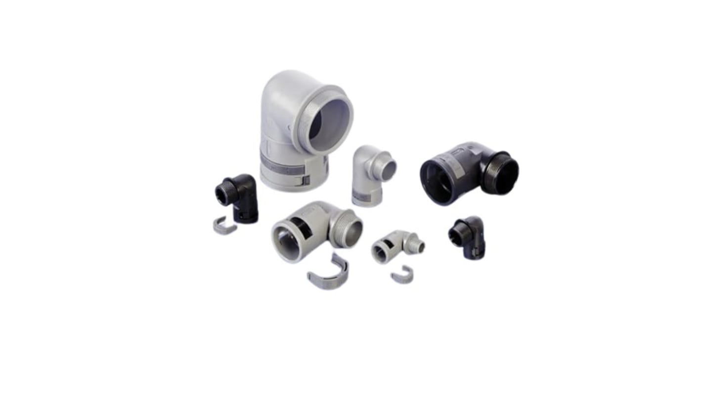 PMA, Conduit Fitting, 10mm Nominal Size, PG 09, Nylon 6, Black