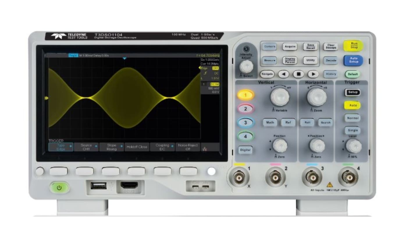 Teledyne LeCroy T3DSO11 Series, 100MHz Bench Oscilloscope, 4 Digital Channels