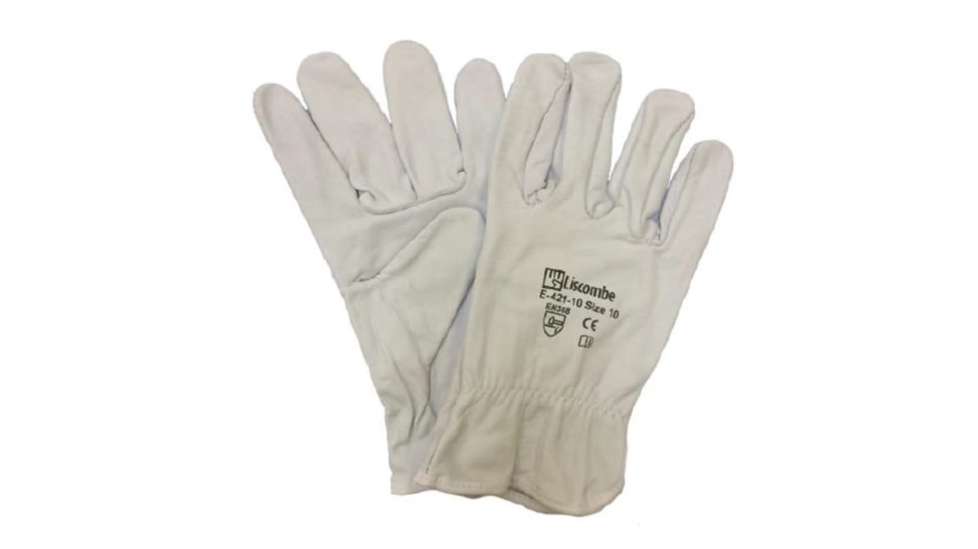 Liscombe 421 Grey Leather General Handling, Material Handling Work Gloves, Size 11