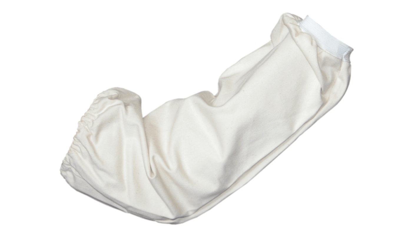 Liscombe 682 White Reusable Cotton Arm Protector for Light Handling And Maintenance Operations Use, 16in Length