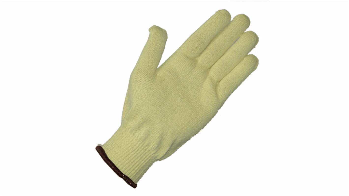 Guantes de trabajo de Punto de aramida Amarillo Liscombe serie LN637, talla 7, con recubrimiento de Nitrilo,