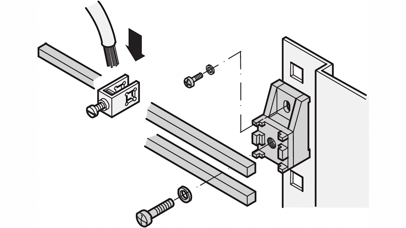 nVent SCHROFF Earthing Bar Clamp Clamp for Use with Server Cabinet