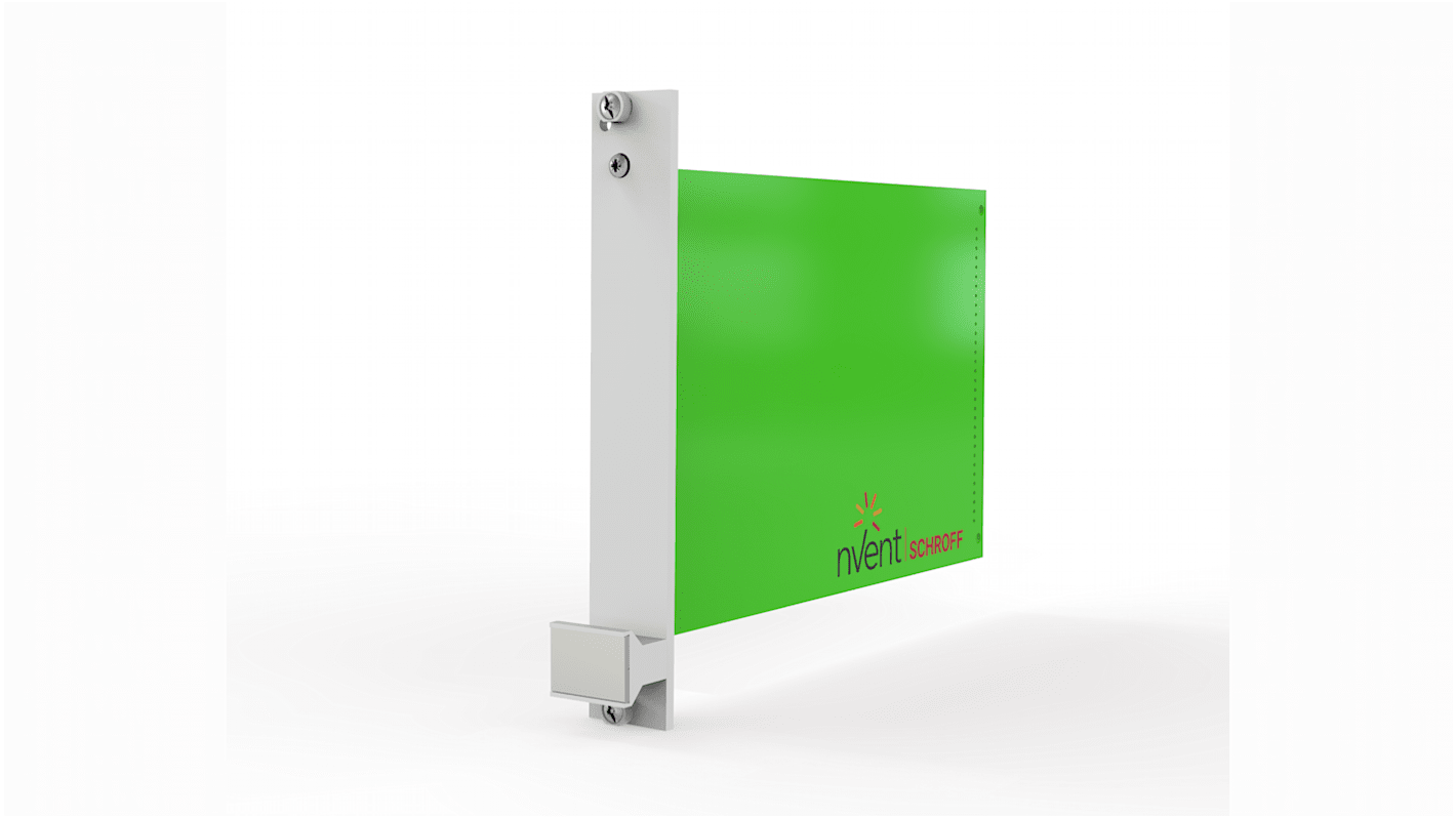 nVent SCHROFF 20818 Series Aluminium Front Panel, 128.4 x 14.9mm