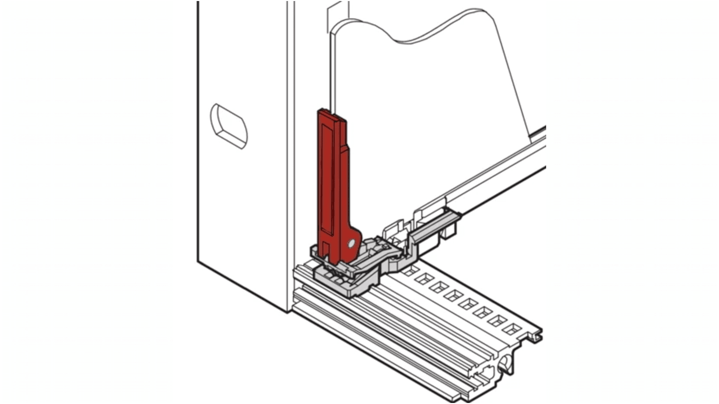 nVent SCHROFF Red PBT Locking Handle