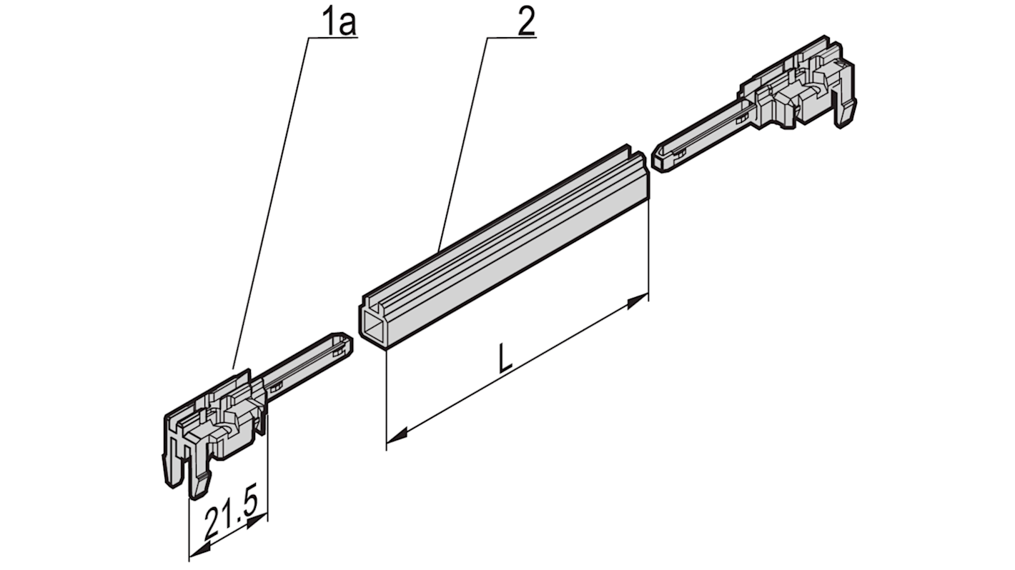 nVent SCHROFF Guide Rail, 280mm Depth